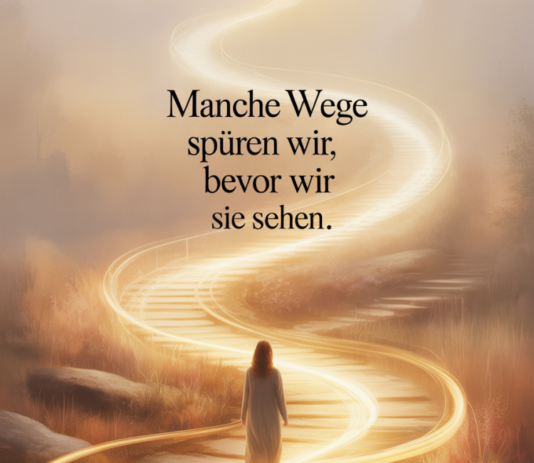 Es gibt Wege, die spüren wir, bevor wir sie sehen